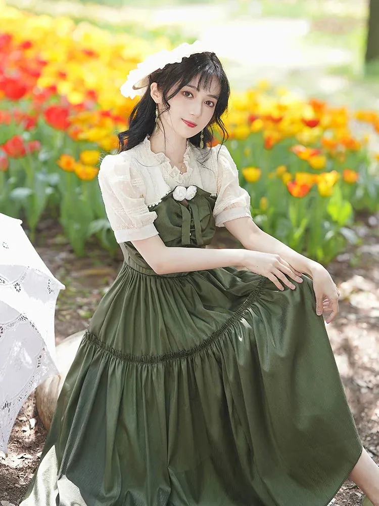 Green Dark Retro Dress