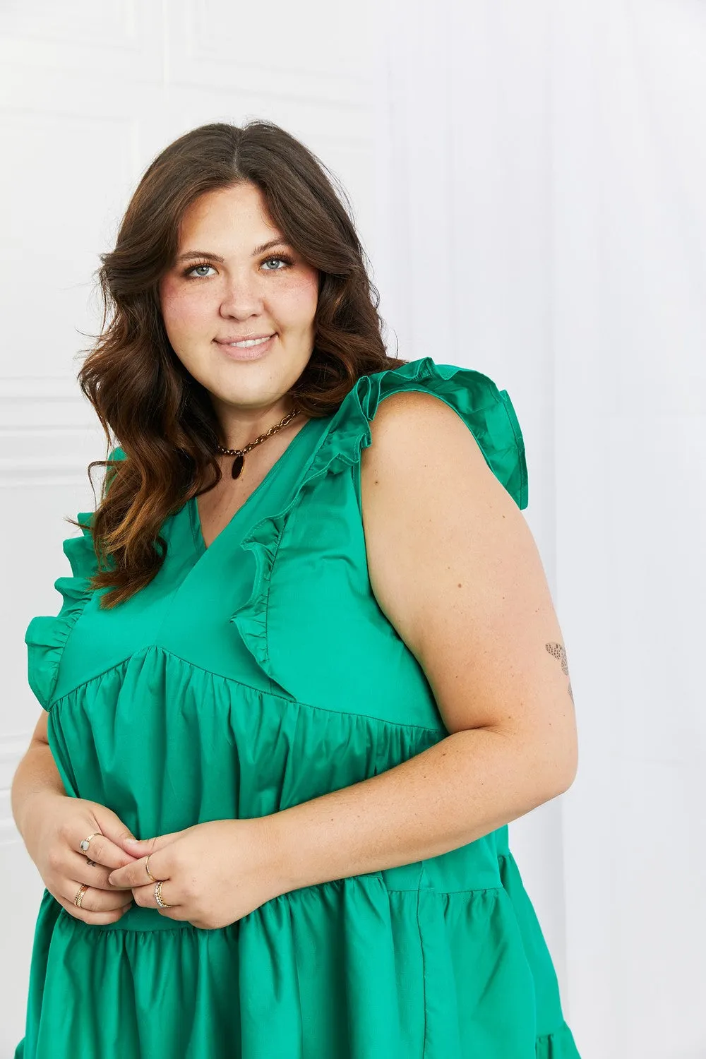 Green Ruffle Dress