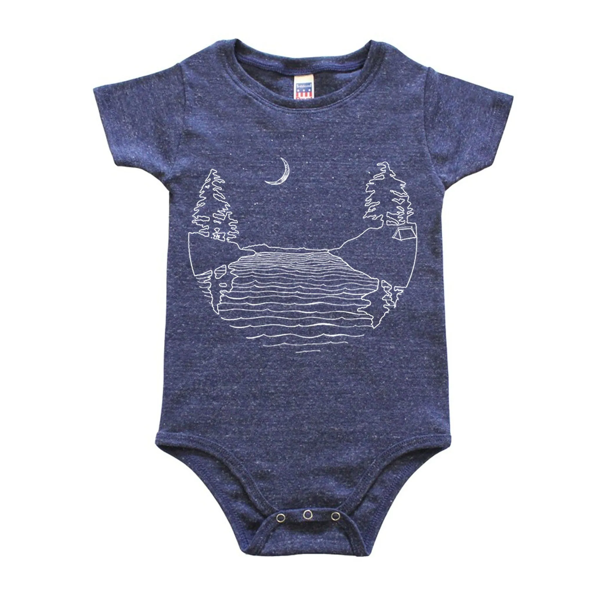 Islands at Night - Infant Triblend Onesie (Denim Navy)