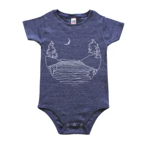 Islands at Night - Infant Triblend Onesie (Denim Navy)
