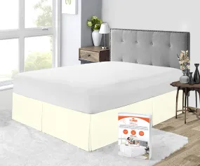 IVORY PLEATED BED SKIRT