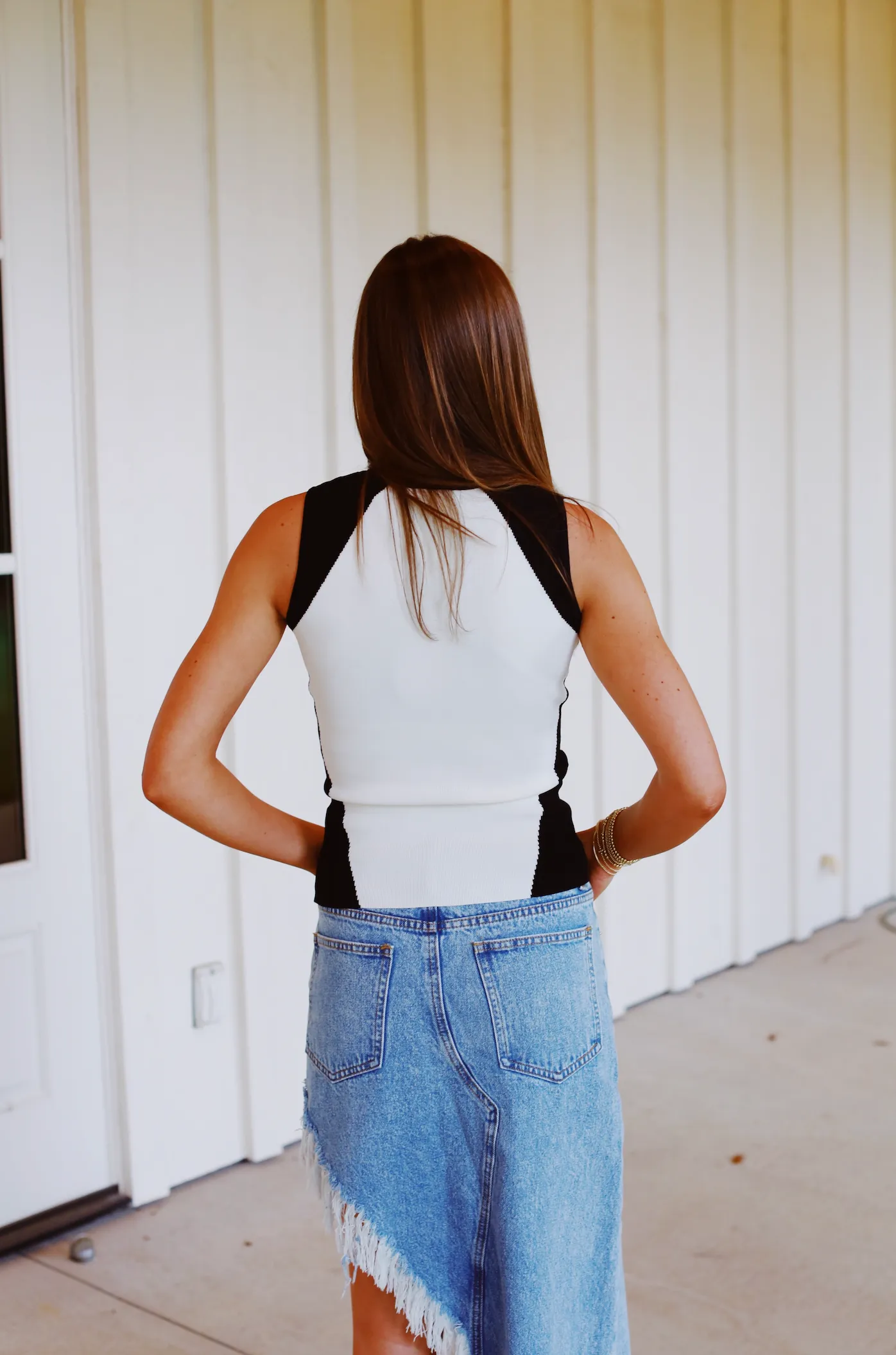 Keep It Unbalanced Skirt - Medium Denim