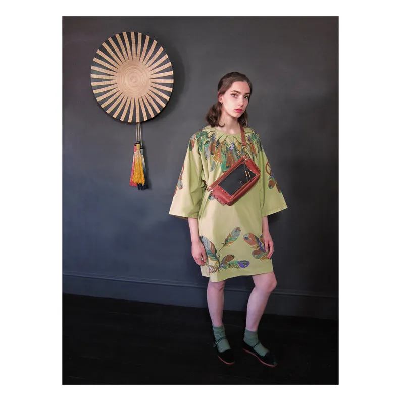 Knight Mills | Falling Feathers’ Oversized Cotton Dress