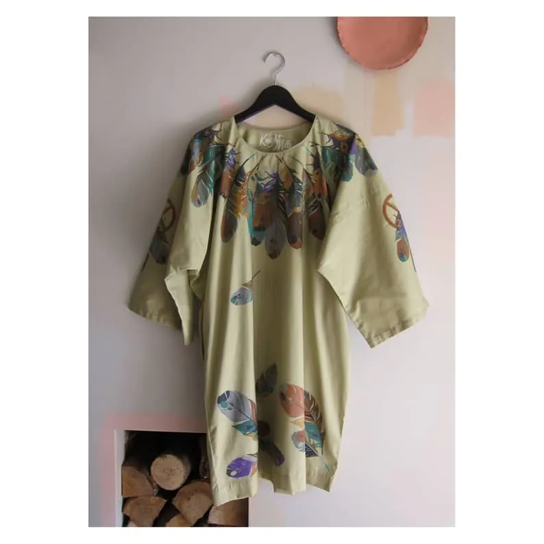 Knight Mills | Falling Feathers’ Oversized Cotton Dress