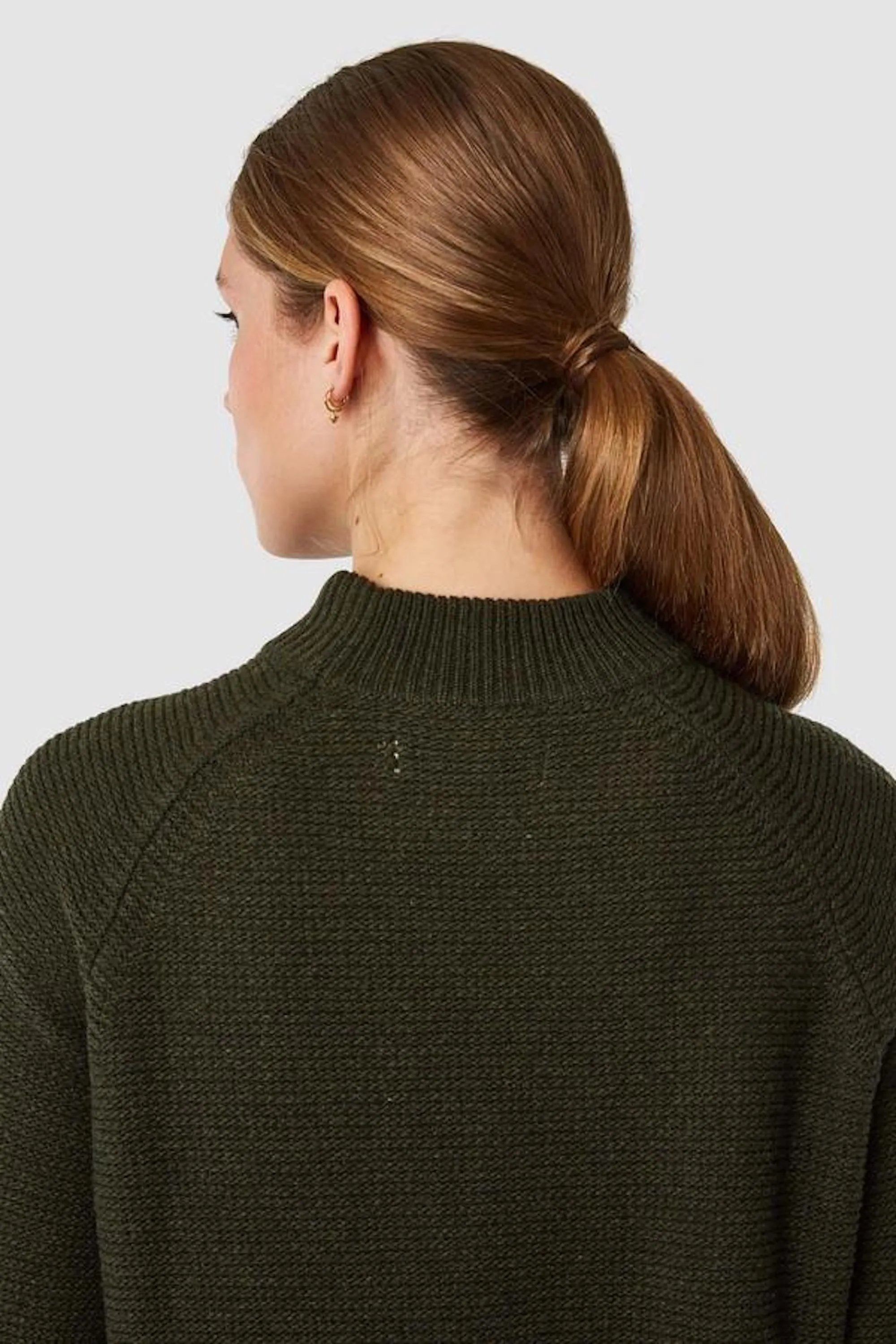 Military Green Hand-Knitted Lorraine Dress