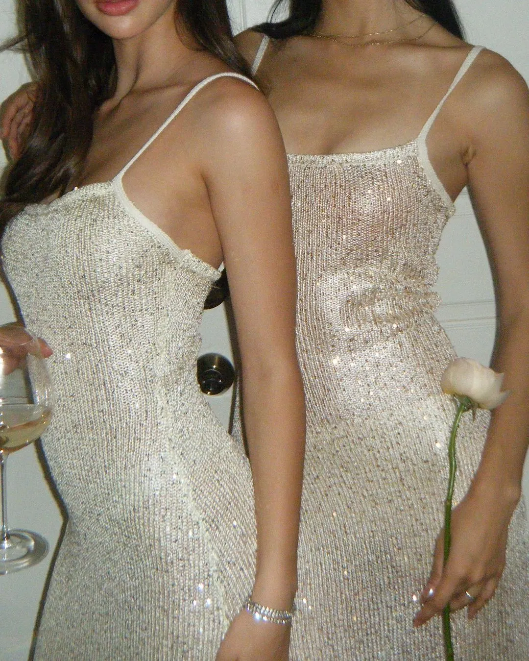 Midnight Knitted Sequin Dress