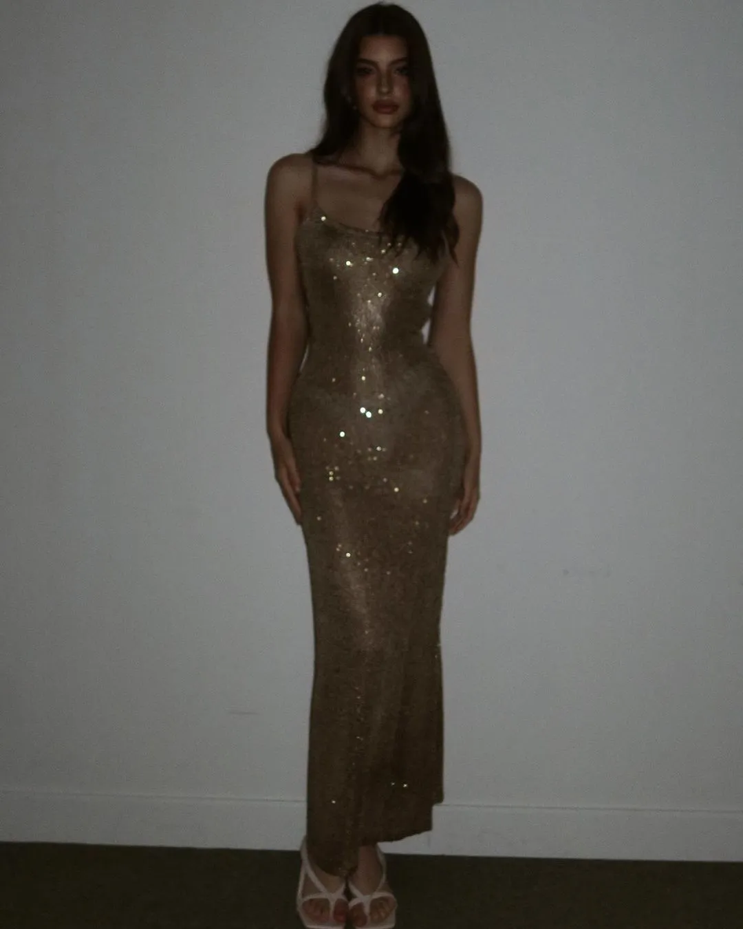 Midnight Knitted Sequin Dress