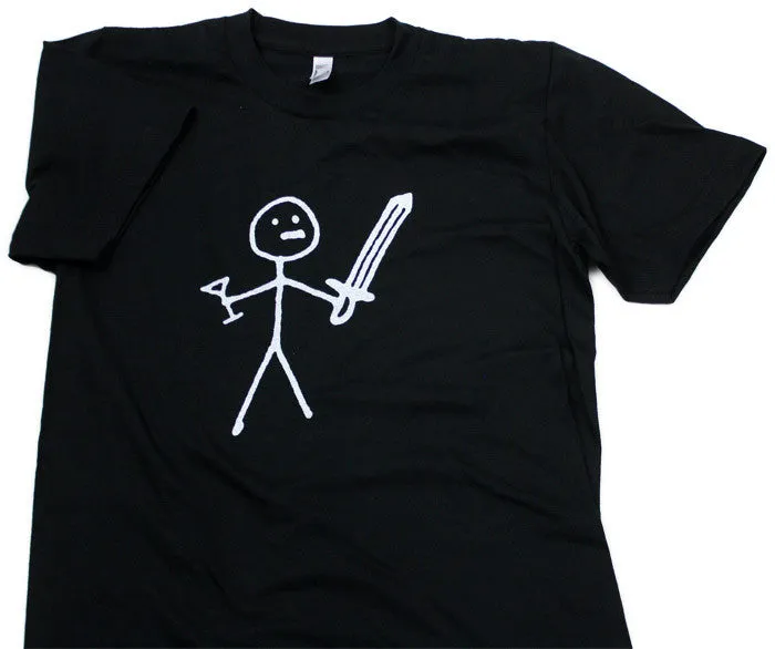 Minimalist Sword and Martini Guy Shirt