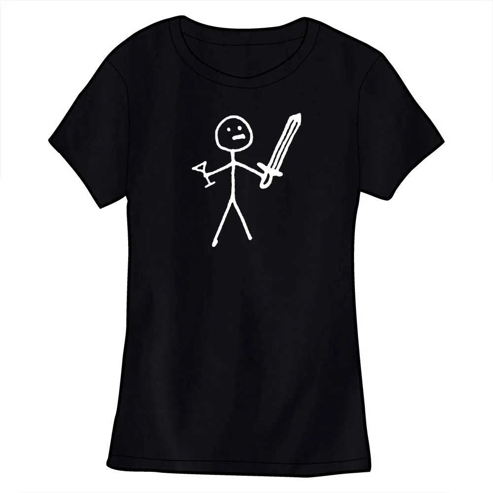 Minimalist Sword and Martini Guy Shirt