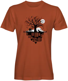 Nature Lovers City Tree Roots Graphic T-shirts
