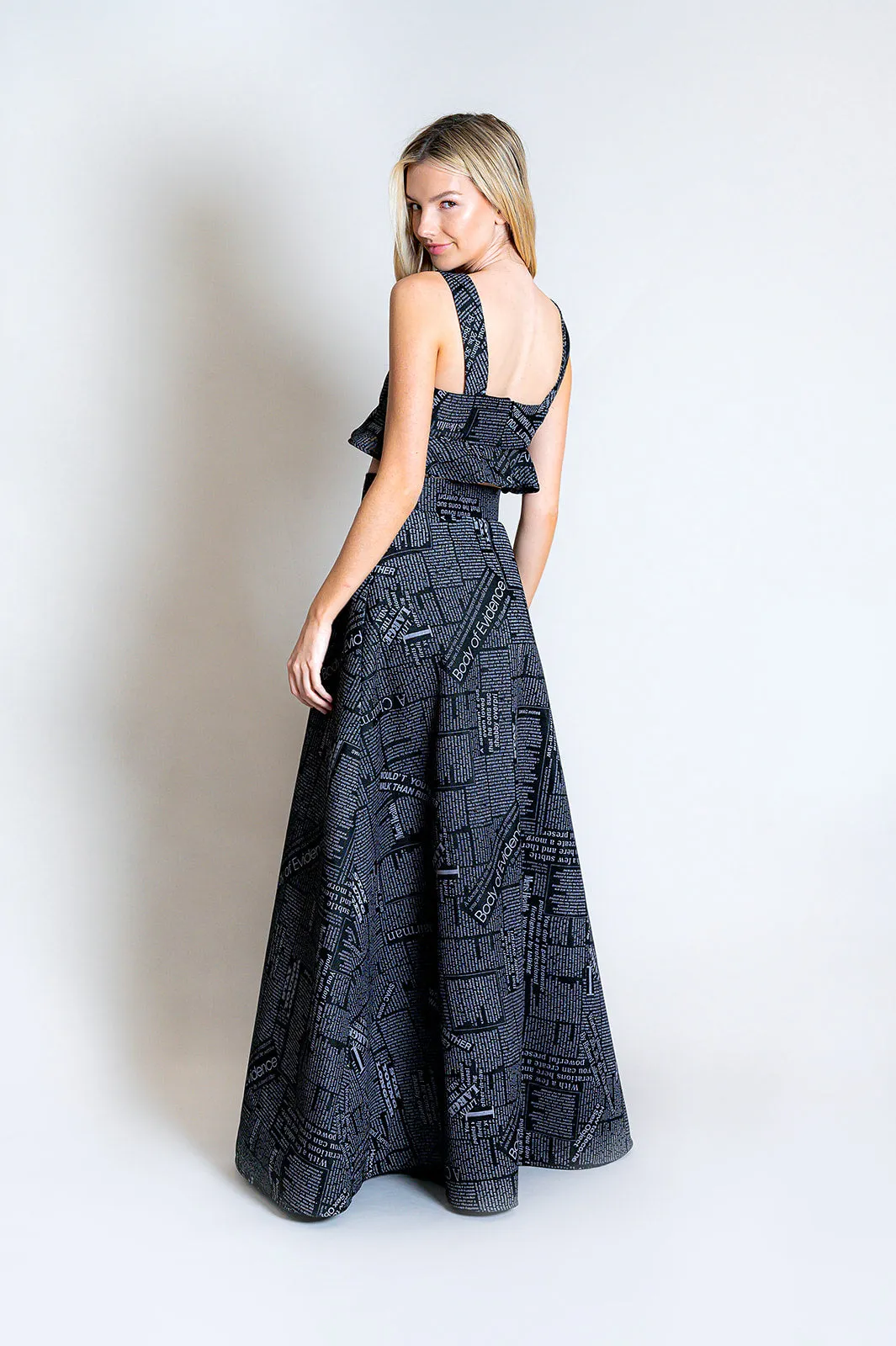 Newspaper A-Line Skirt | Black