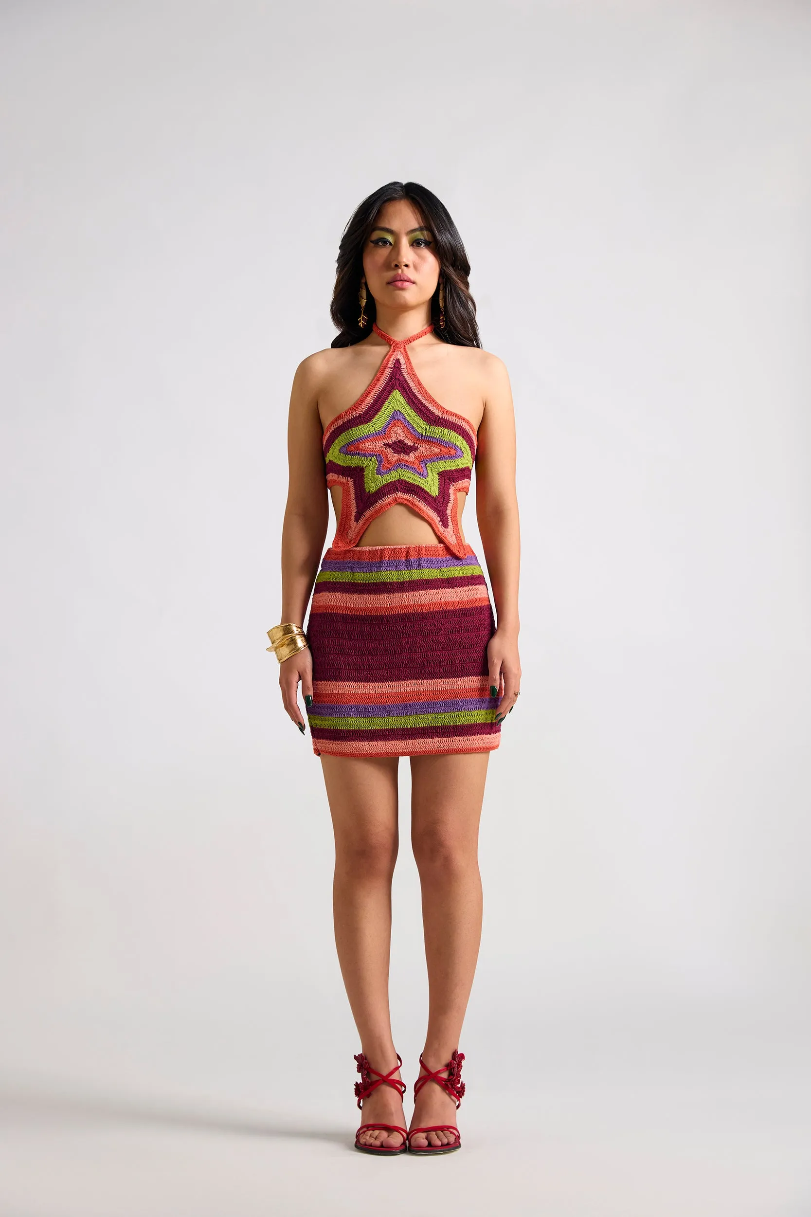 Patrick Star crochet Mini Skirt