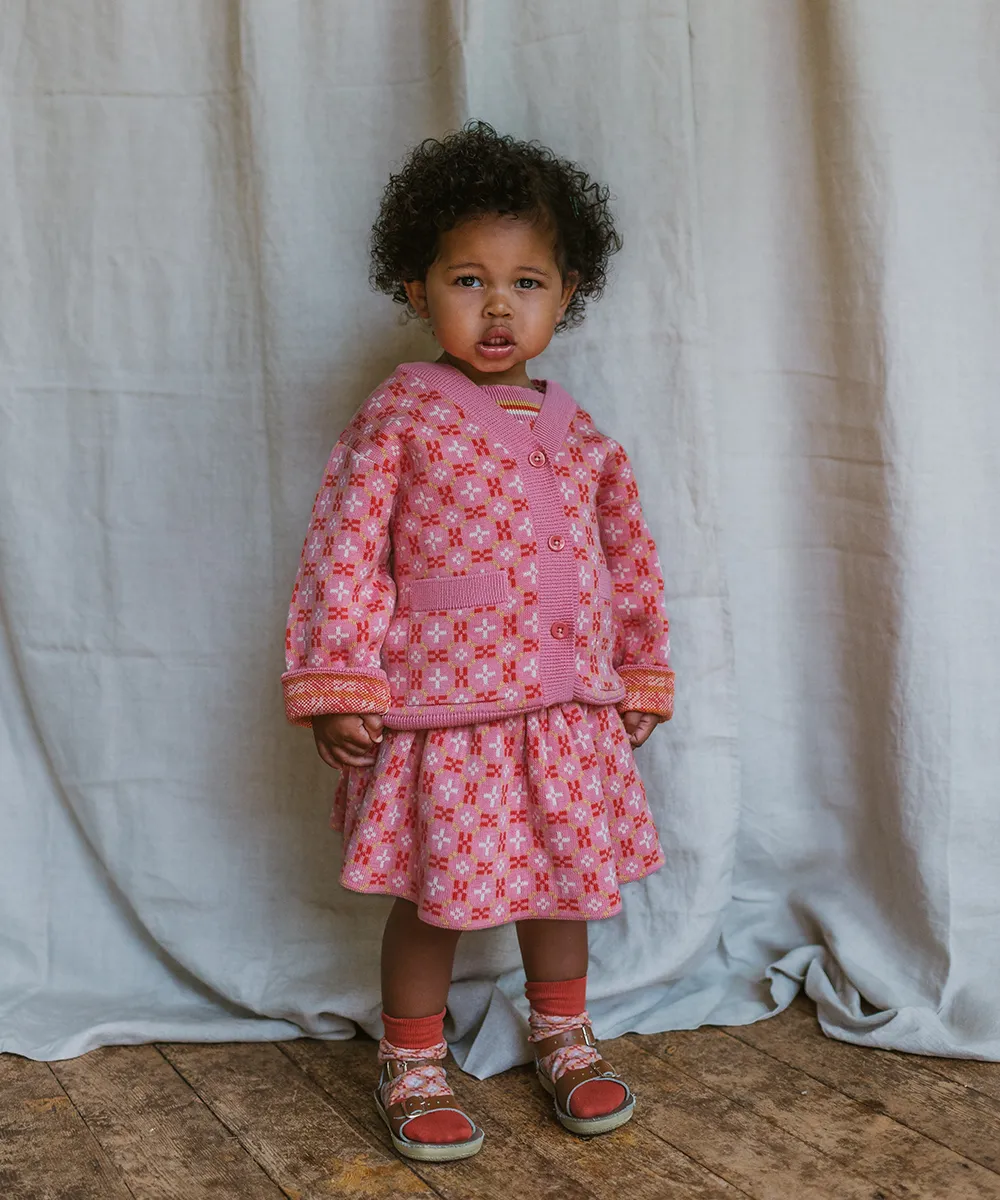Petal Baby Skirt With Bloomers - Rose