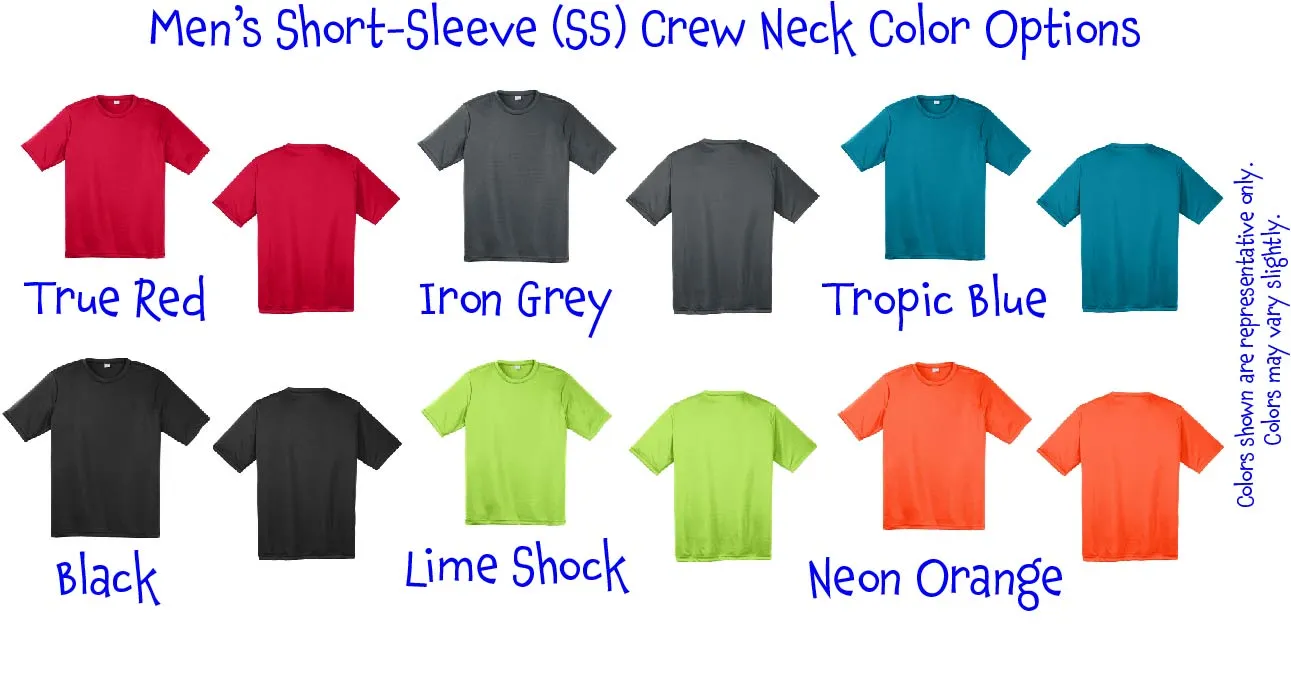 Pickleball Horizontal (Customizable) | Men’s Short Sleeve Athletic Shirts | 100% Polyester