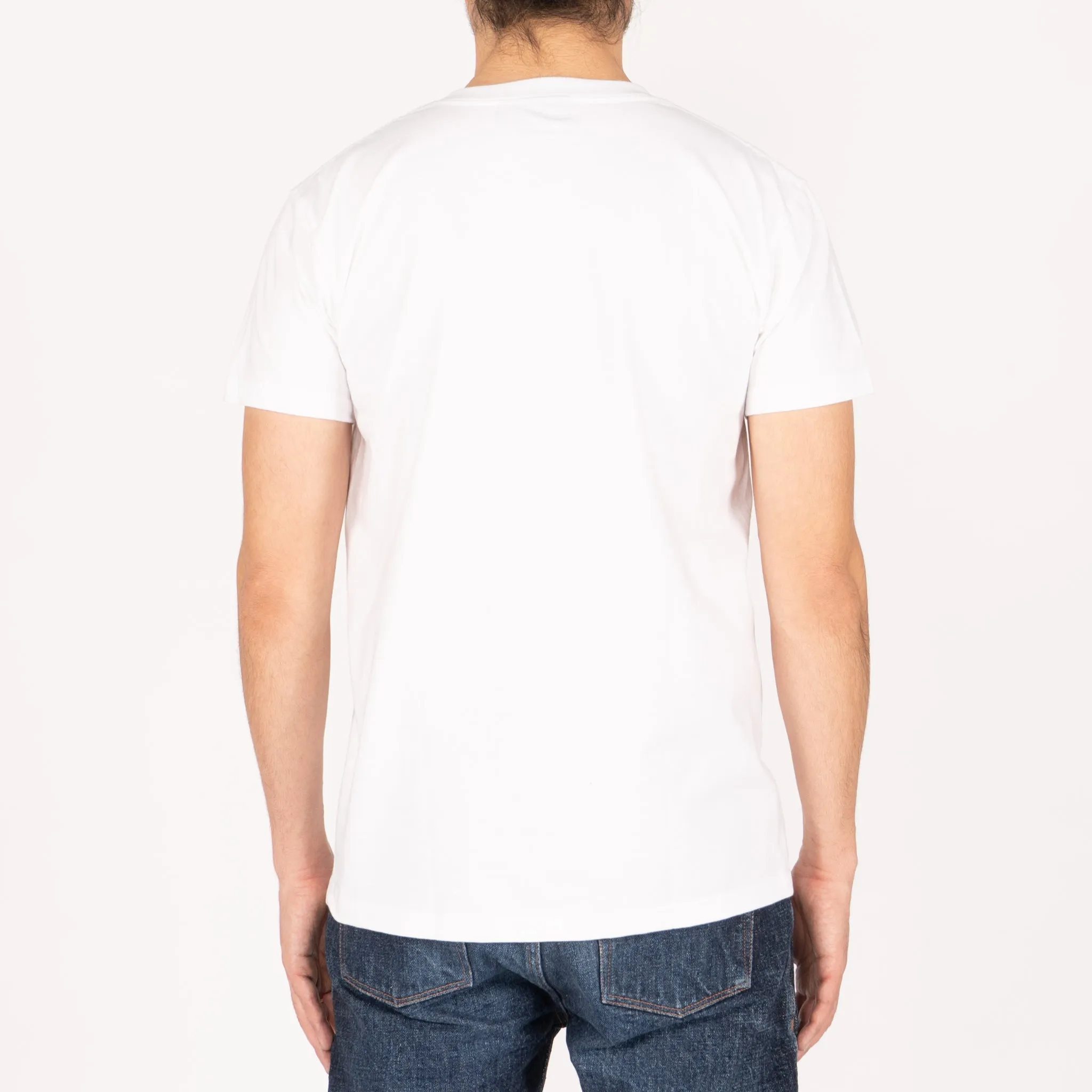 Pocket Tee - White - Floral Painting - White