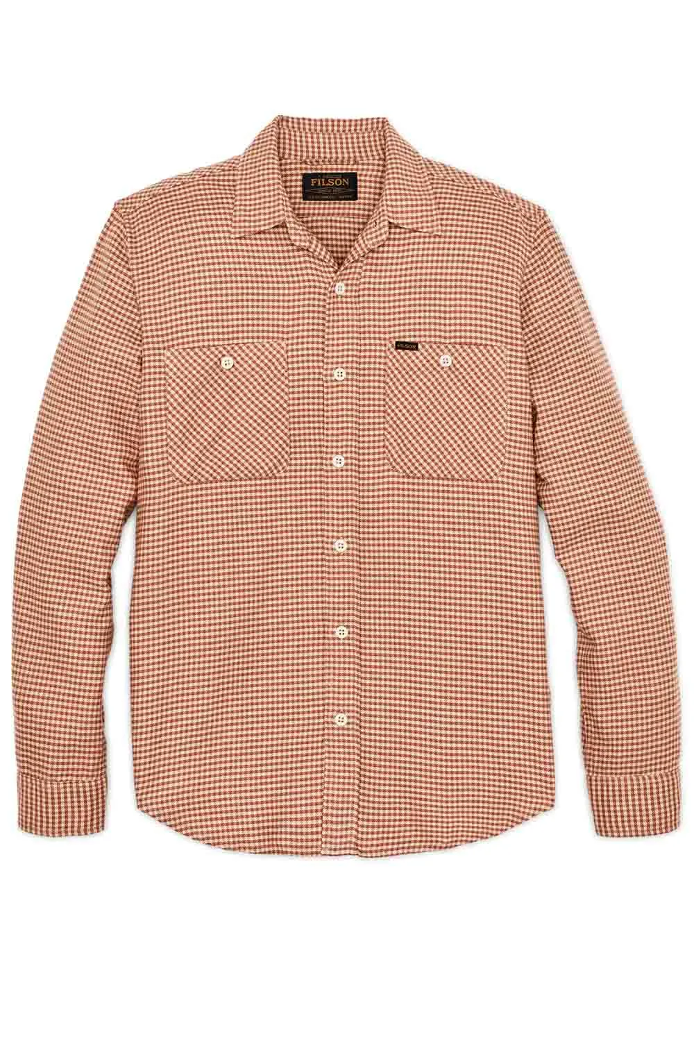 RANGELAND FLANNEL SHIRT Salmon/Oat Houndstooth
