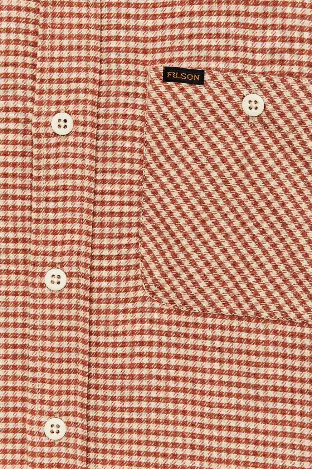 RANGELAND FLANNEL SHIRT Salmon/Oat Houndstooth