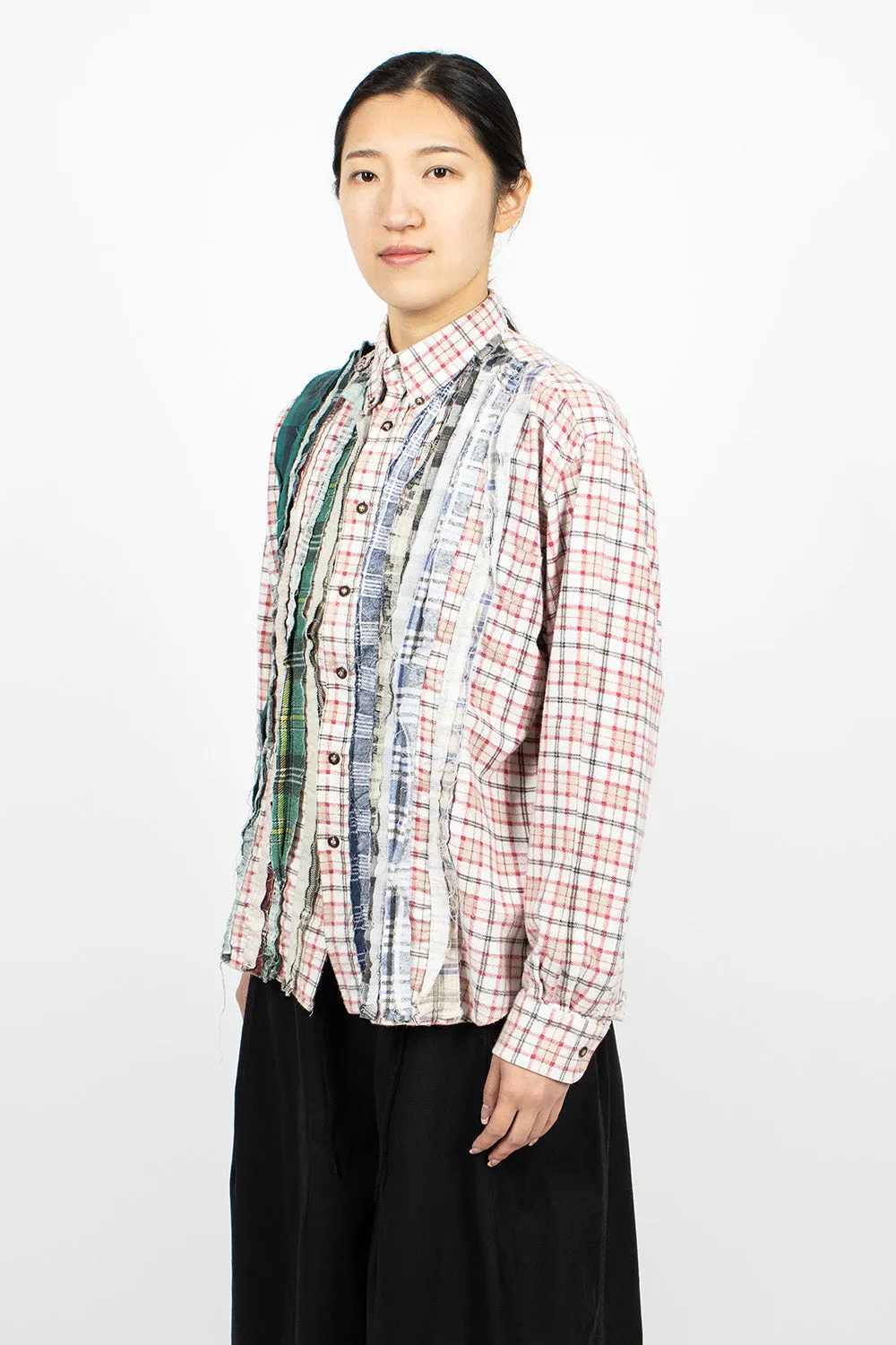 Rebuilt Red & Green Plaid Flannel Shirt for Men - Stylish and Comfortable Casual Wear