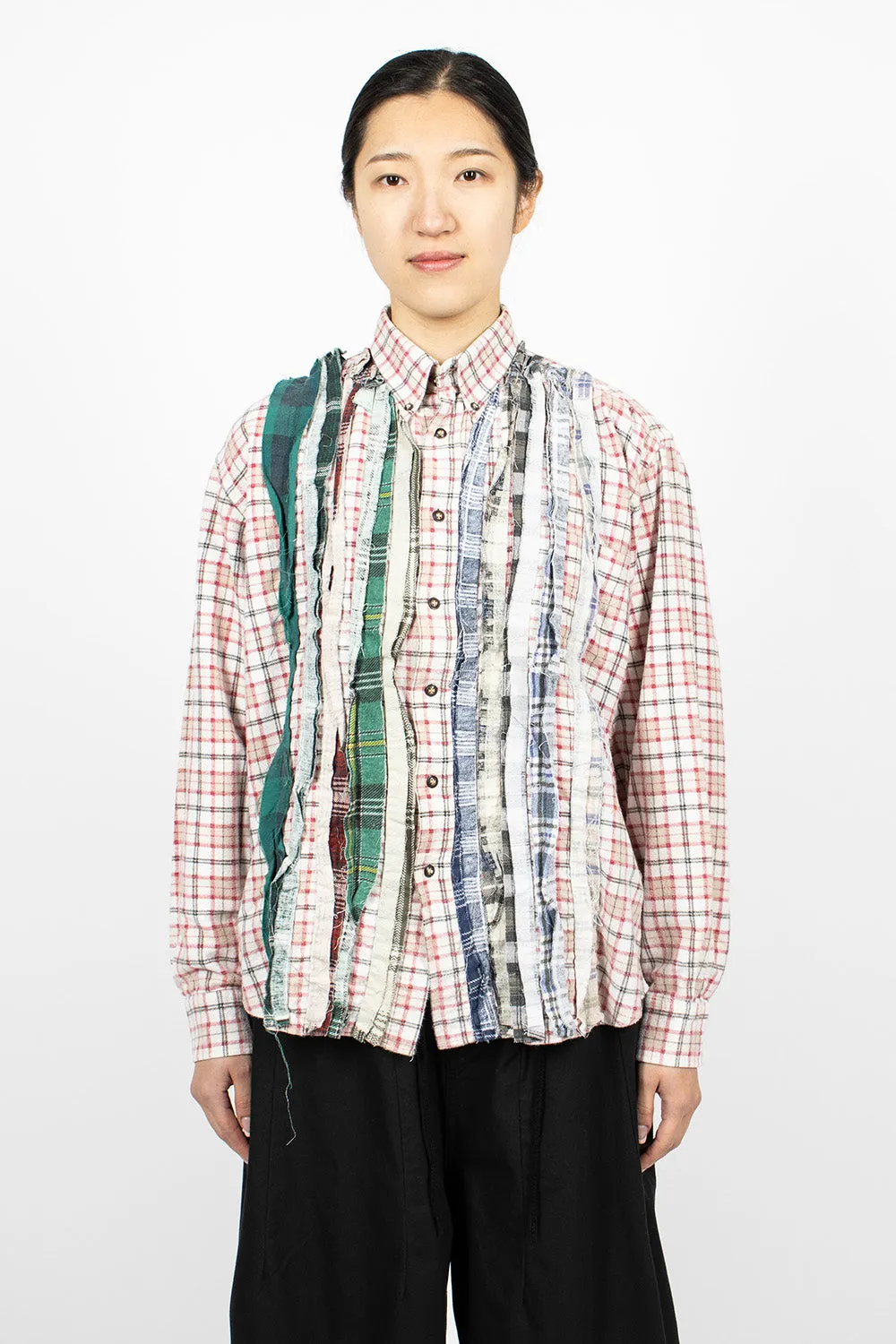 Rebuilt Red & Green Plaid Flannel Shirt for Men - Stylish and Comfortable Casual Wear