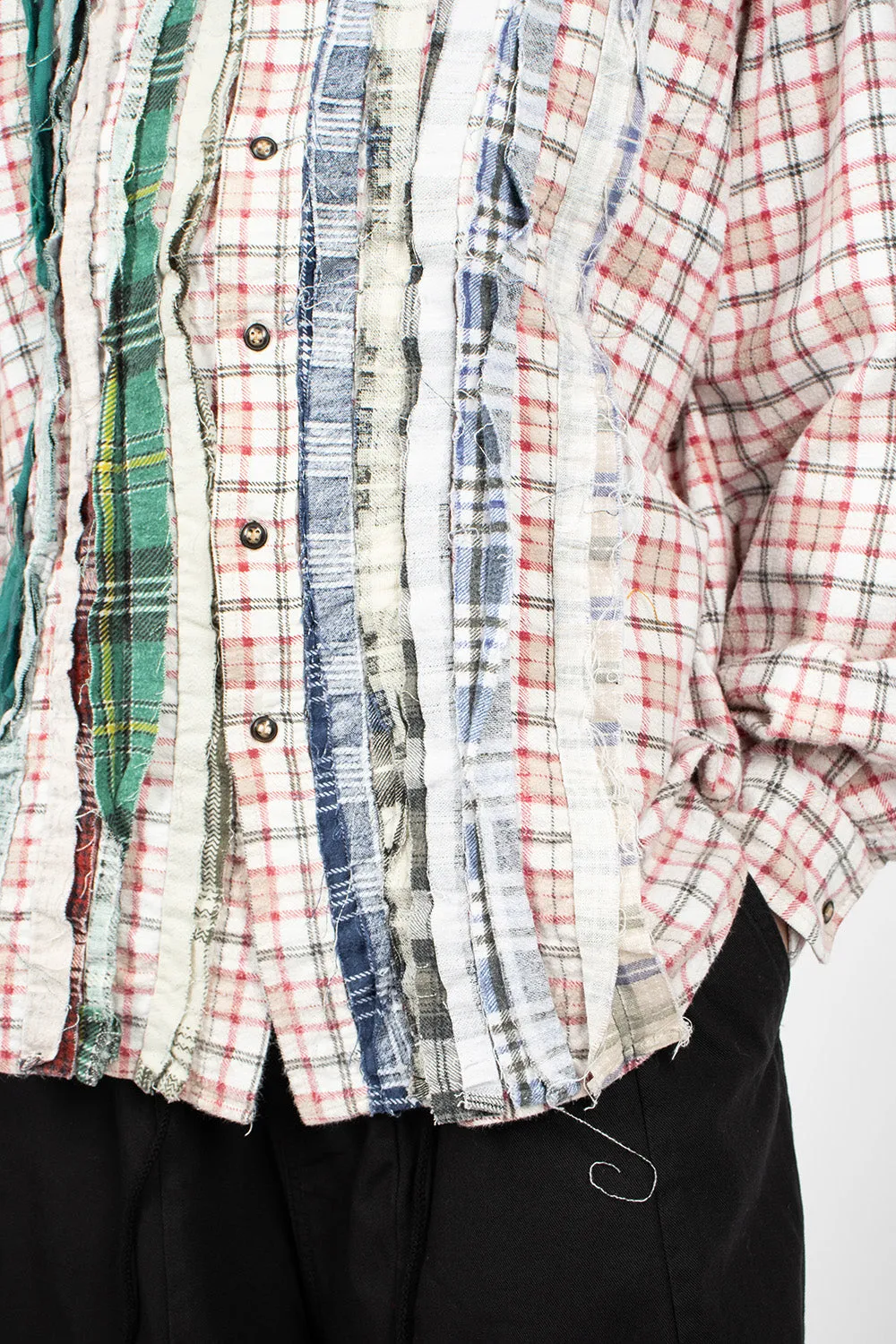 Rebuilt Red & Green Plaid Flannel Shirt for Men - Stylish and Comfortable Casual Wear