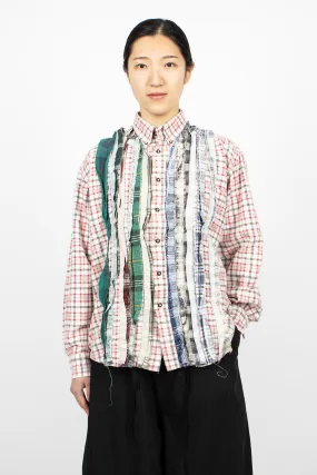 Rebuilt Red & Green Plaid Flannel Shirt for Men - Stylish and Comfortable Casual Wear