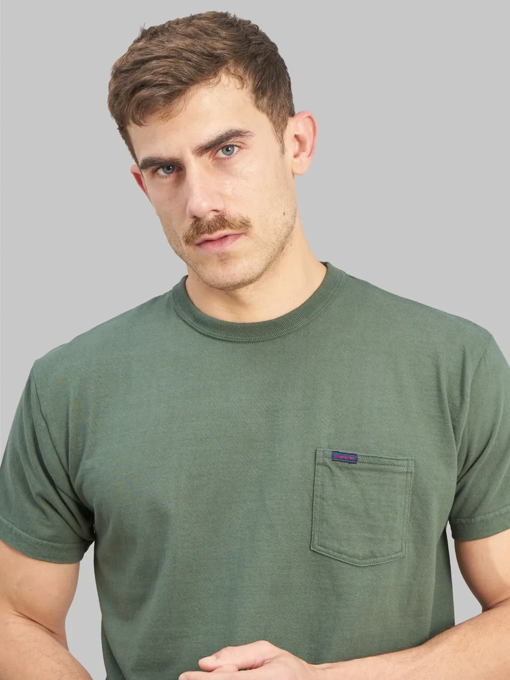 Samurai Jeans SJST-PCMIIL Heavyweight Pocket Plain Moss Green