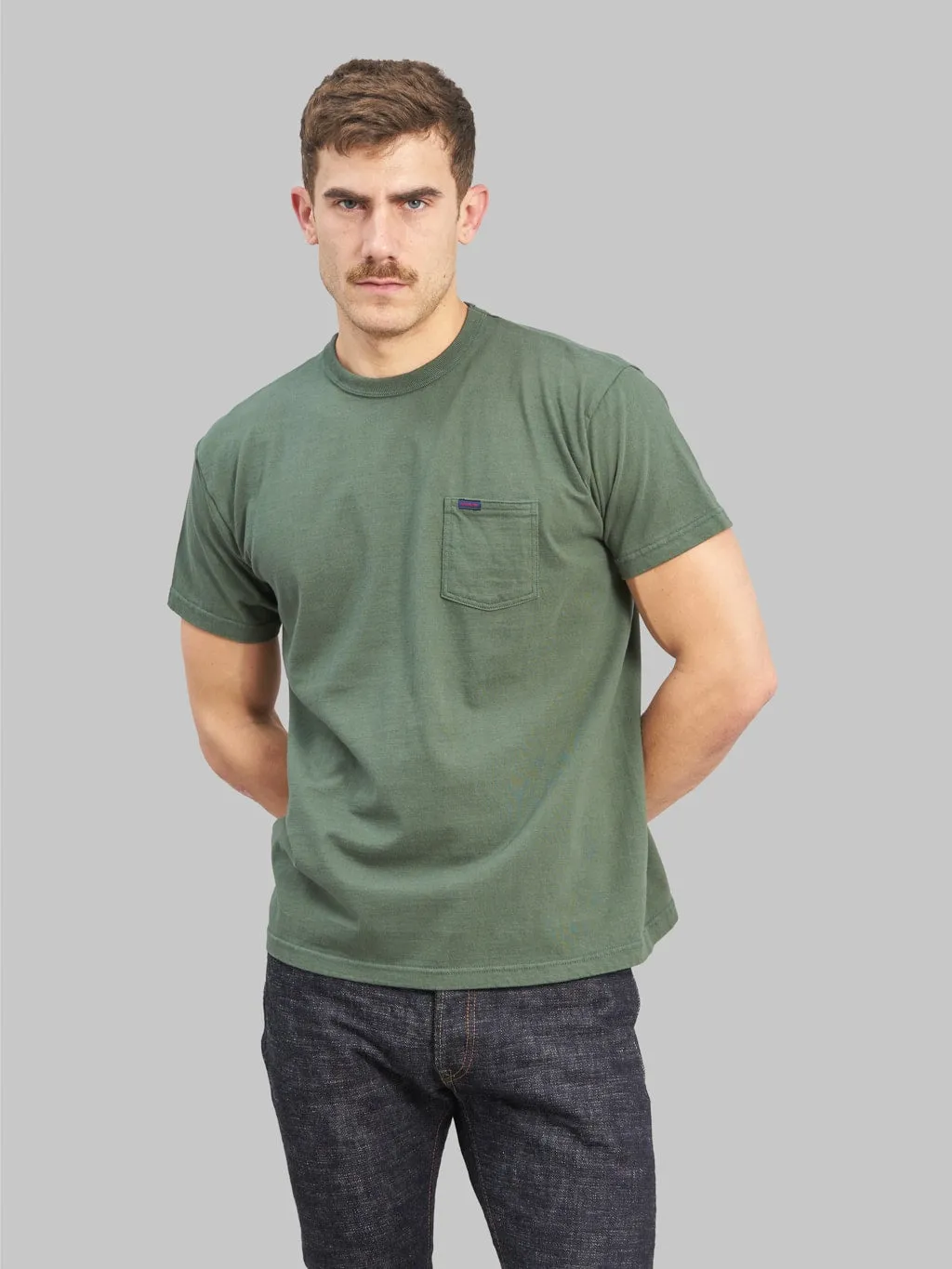 Samurai Jeans SJST-PCMIIL Heavyweight Pocket Plain Moss Green