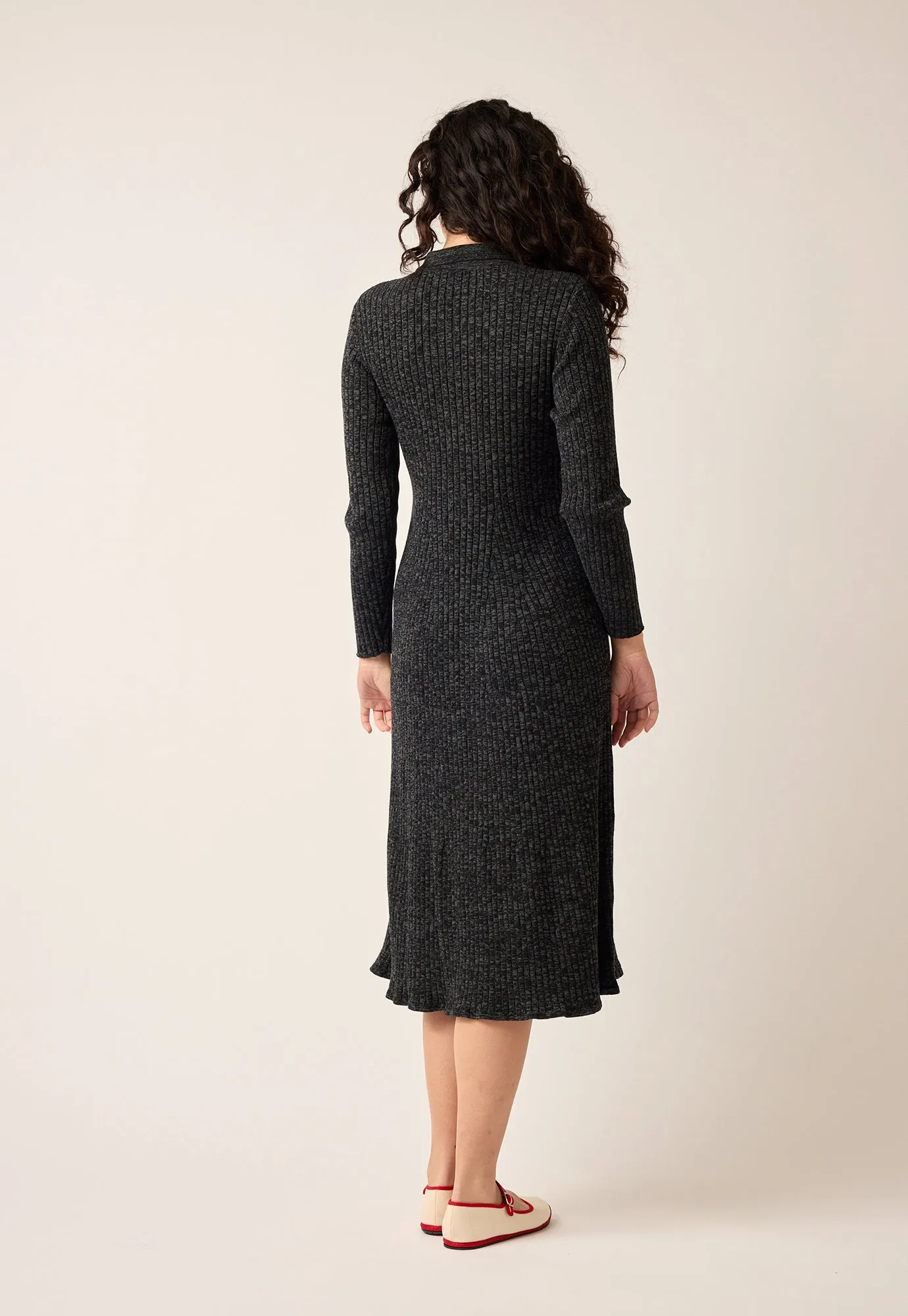 Simona Long Sleeve Rib Dress