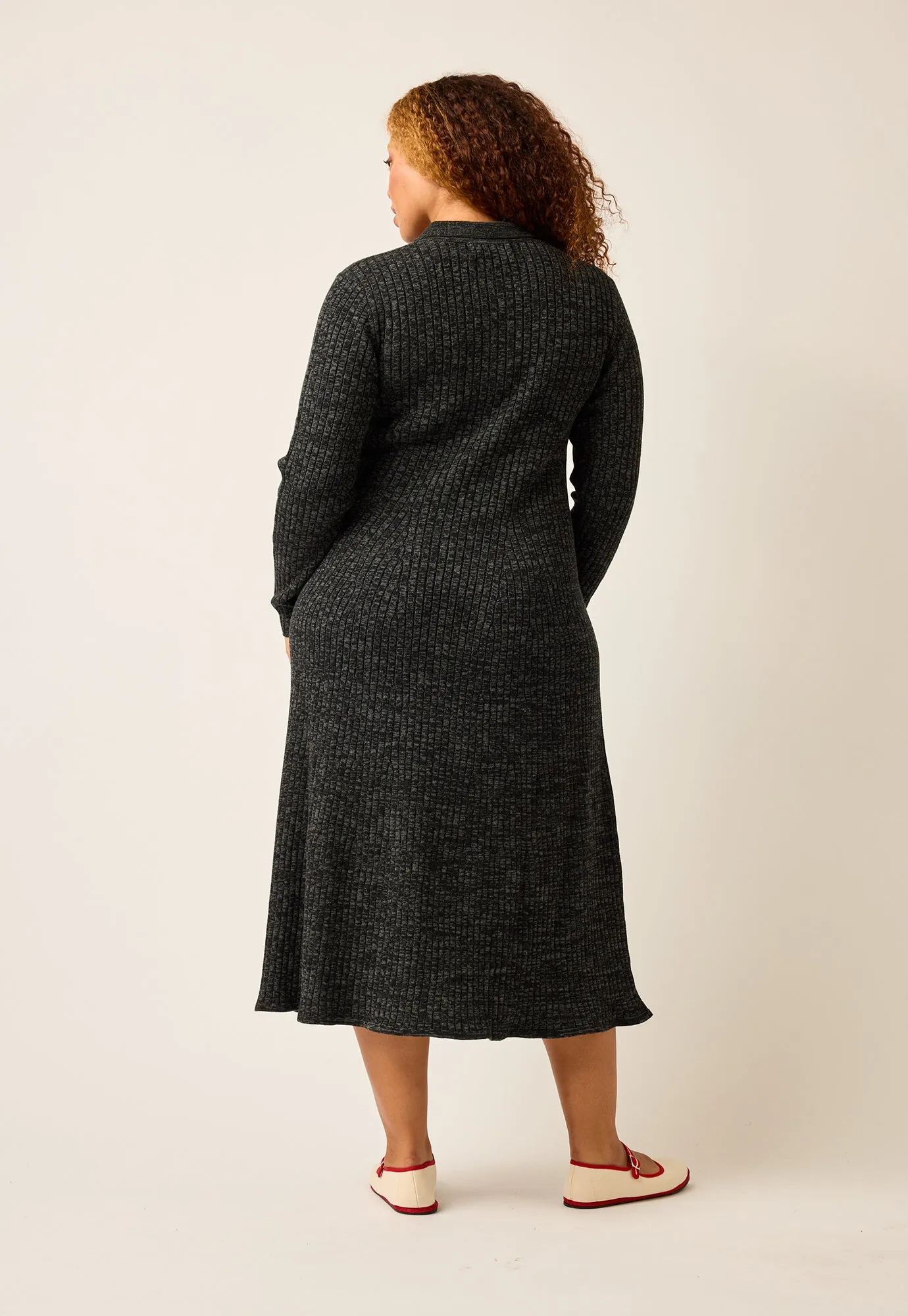 Simona Long Sleeve Rib Dress