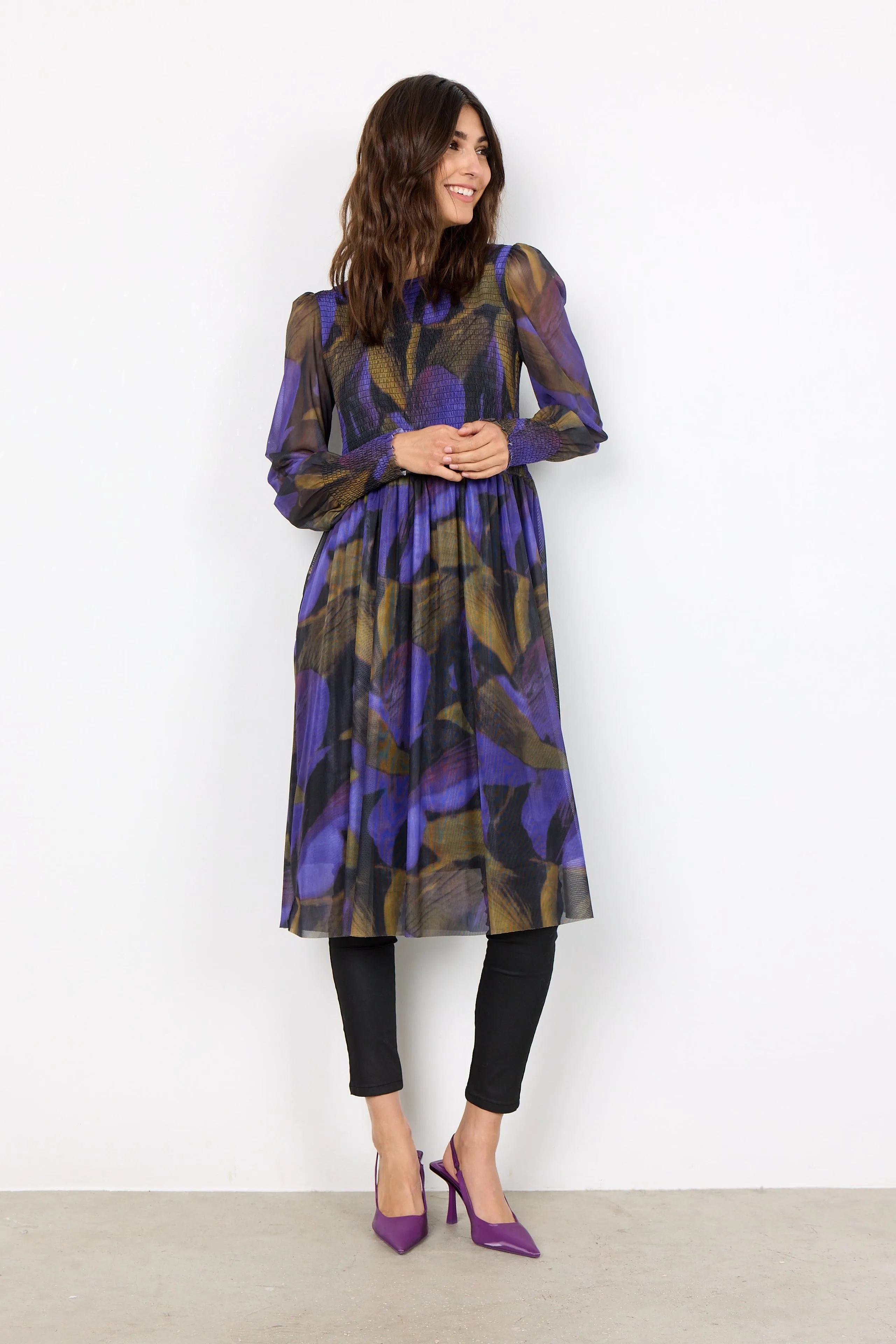 Soya Concept Floral Midi Dress Multi