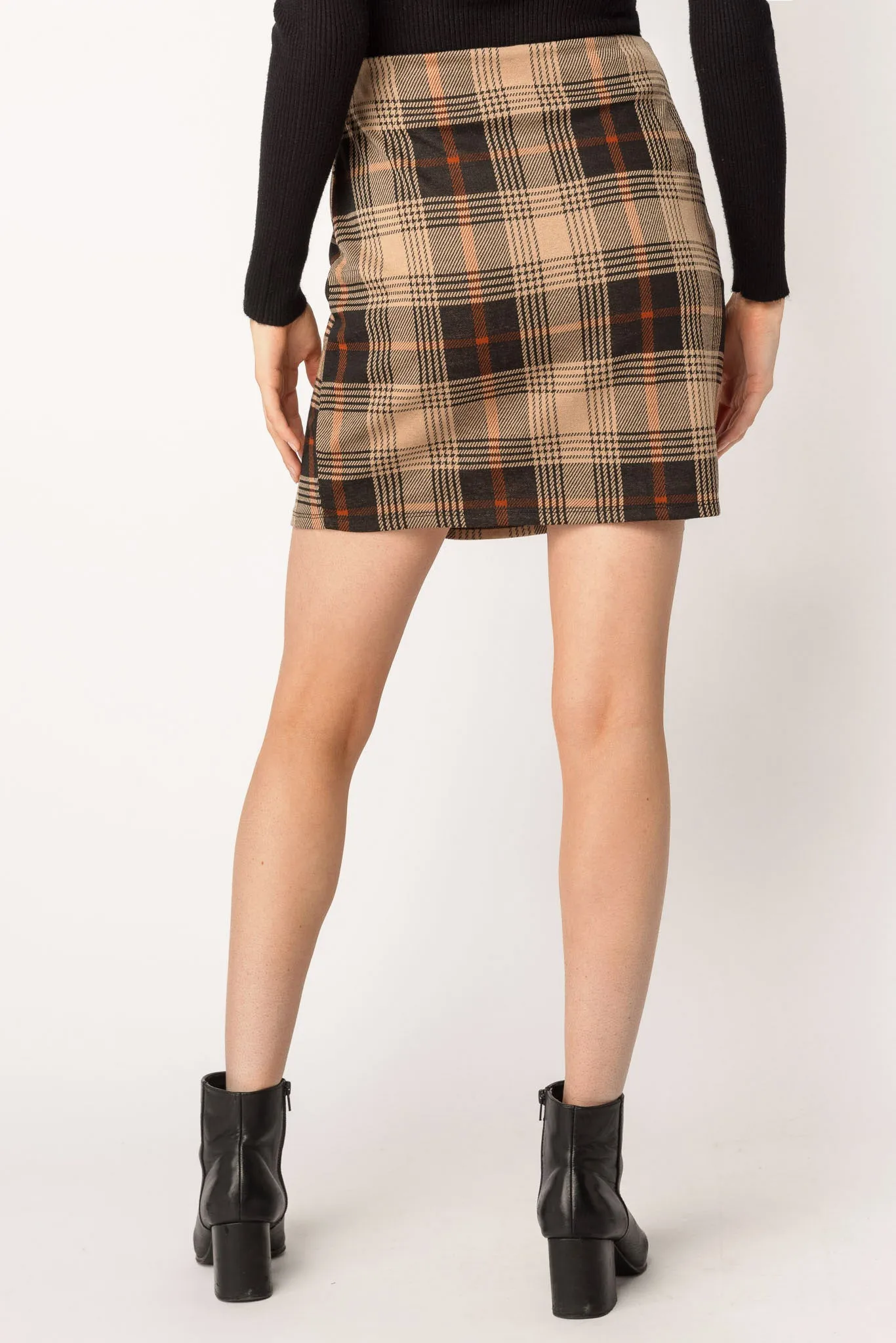 Storie Plaid Jacquard Bodycon Skirt