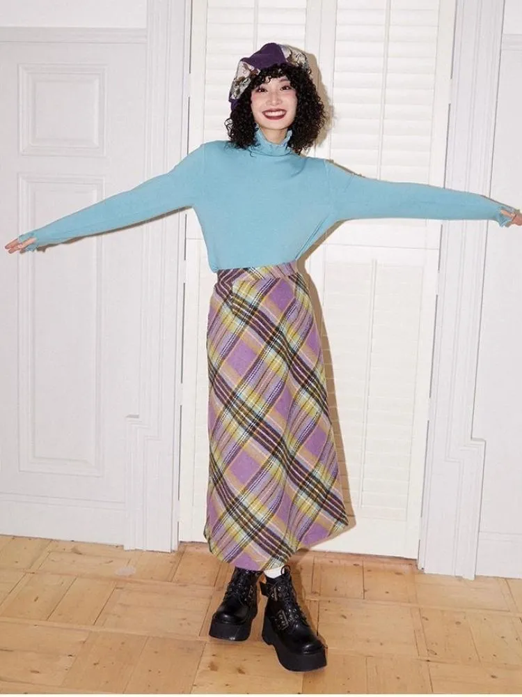 Striped A-line skirt【s0000004592】