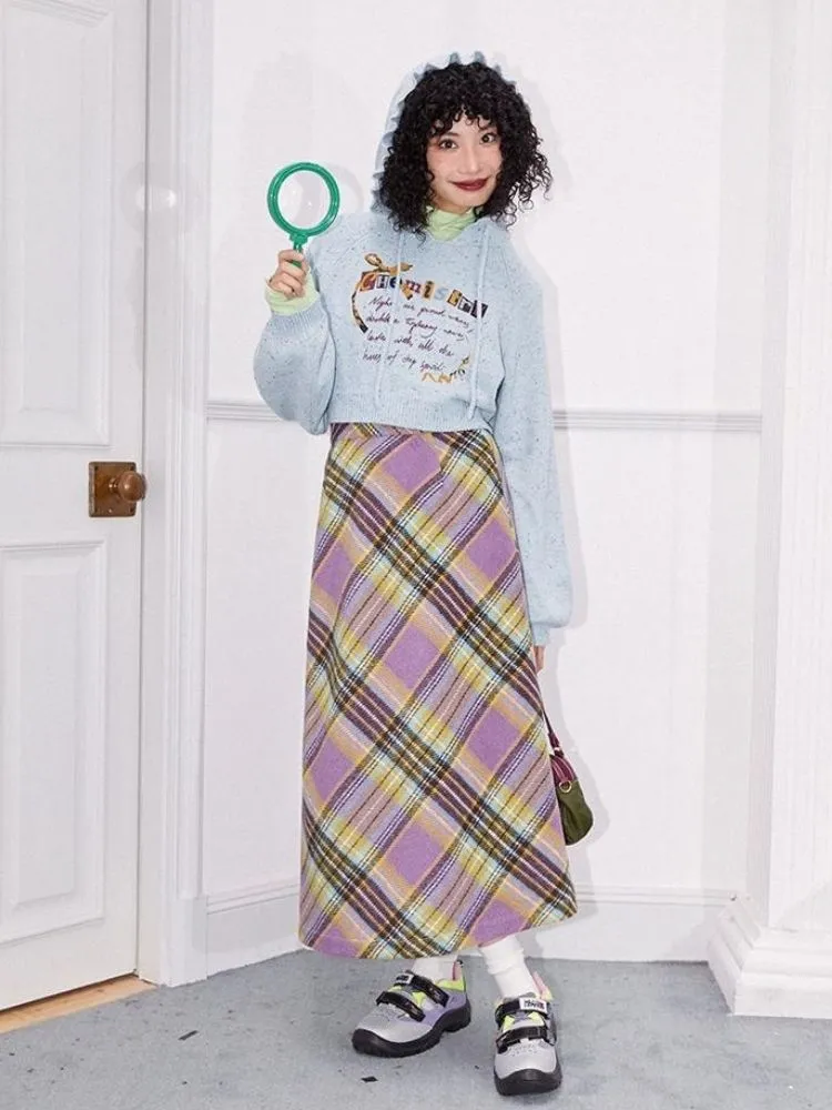 Striped A-line skirt【s0000004592】