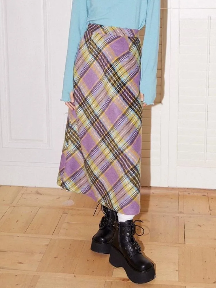 Striped A-line skirt【s0000004592】