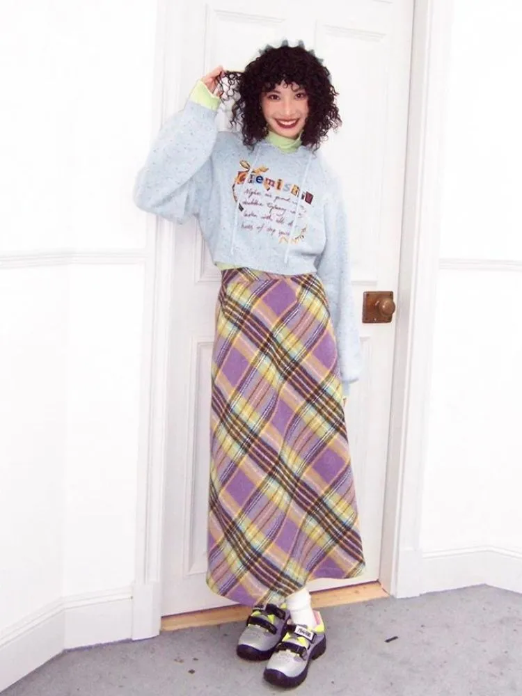 Striped A-line skirt【s0000004592】