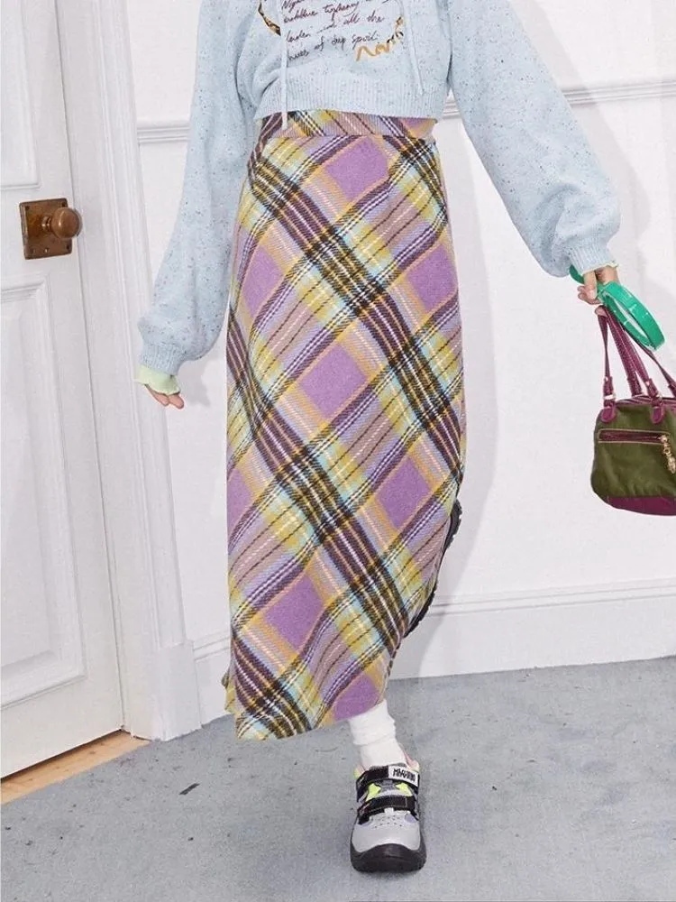 Striped A-line skirt【s0000004592】
