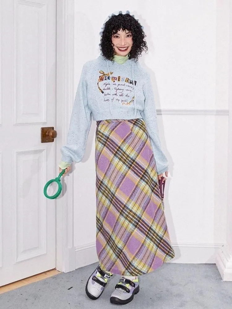 Striped A-line skirt【s0000004592】