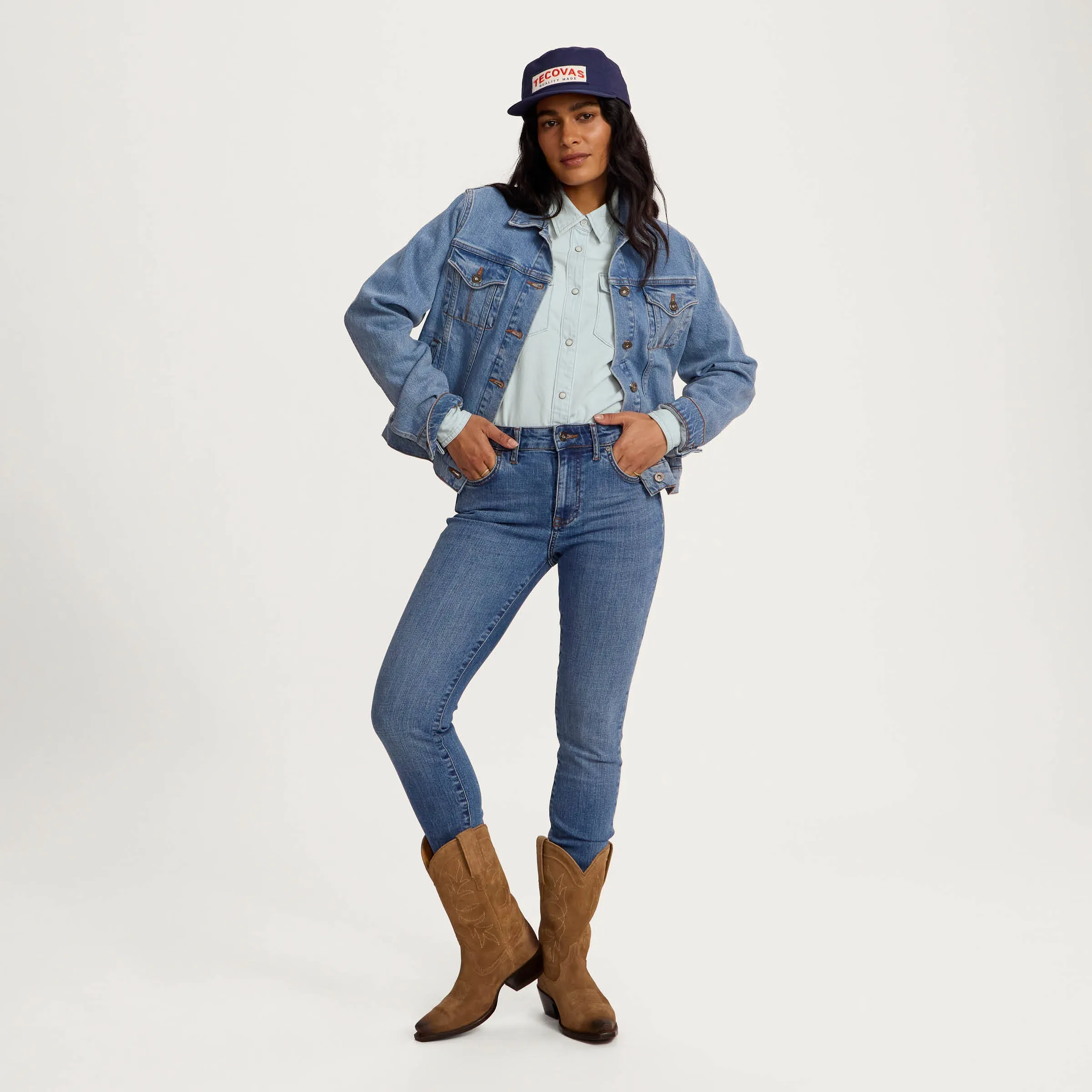 Women's Denim Pearl Snap